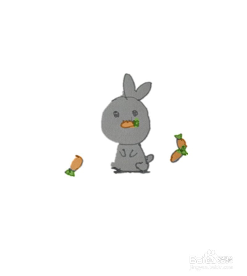 <b>吃萝卜的小兔子</b>