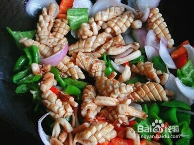 家常鱿鱼炒洋葱