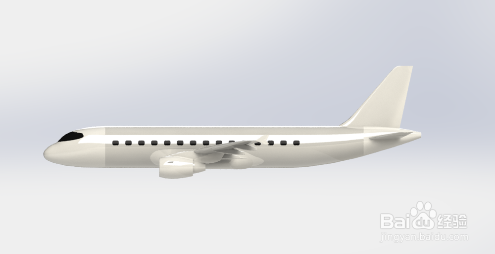 SolidWorks如何画载客飞机