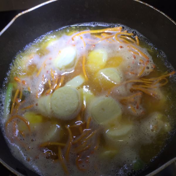 金汤虾仁豆腐羹