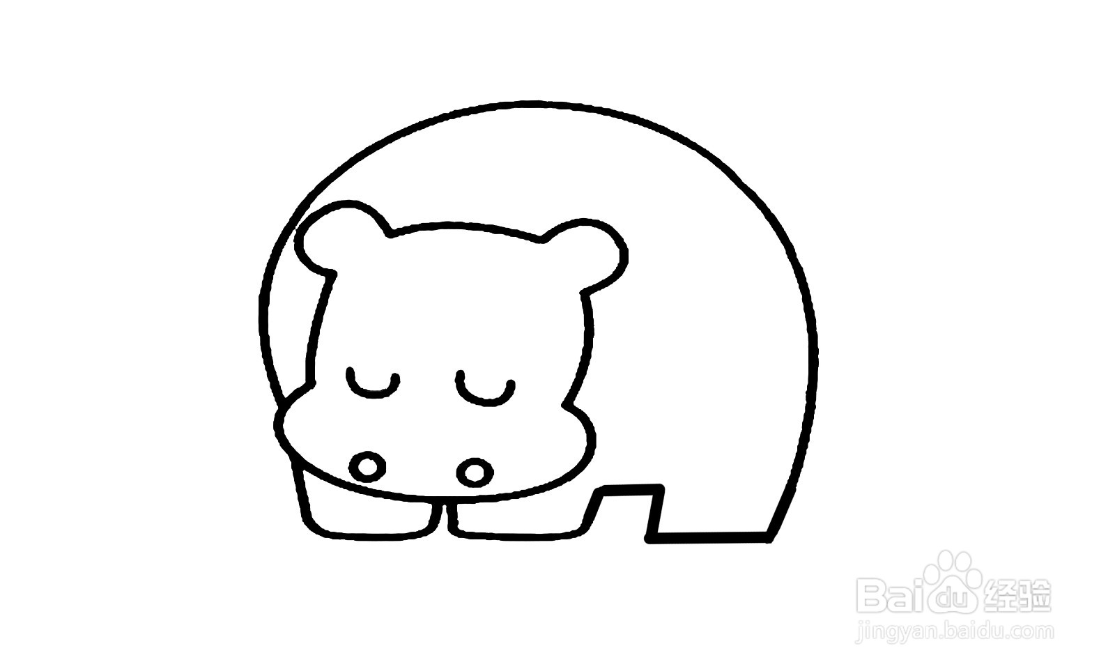 如何画出一只河马简笔画？