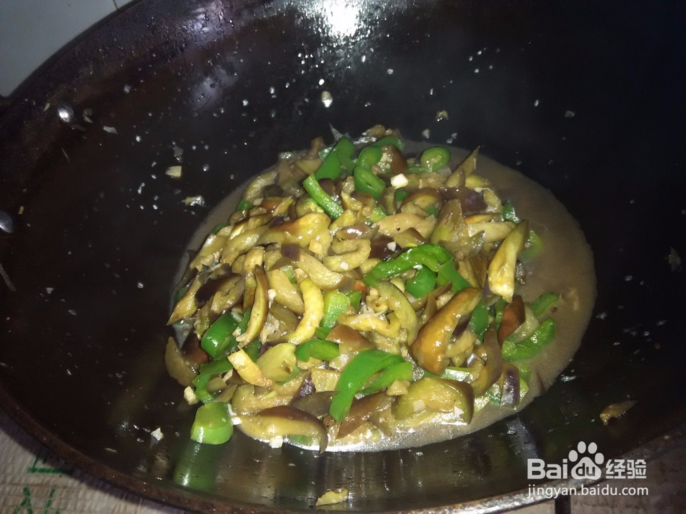 家常大辣椒丝炒茄子丝