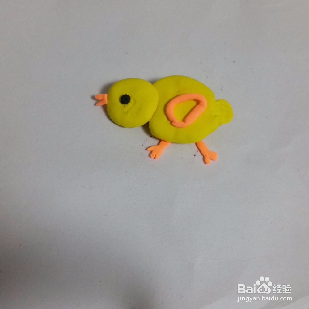 可爱的小鸡彩泥制作