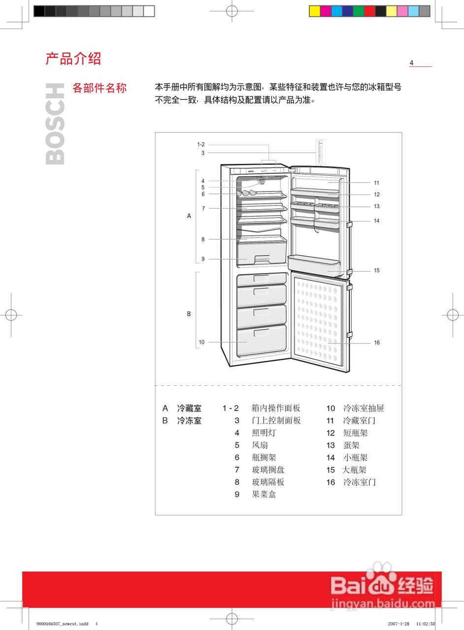 博世KKE29247TI冰箱使用说明书:[1]