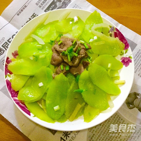 肉片炒莴笋的做法
