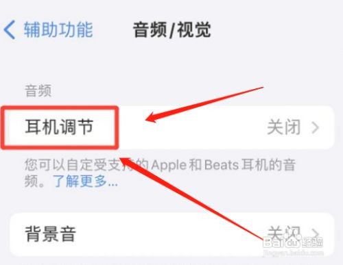 苹果手机在哪设置开启耳机调节