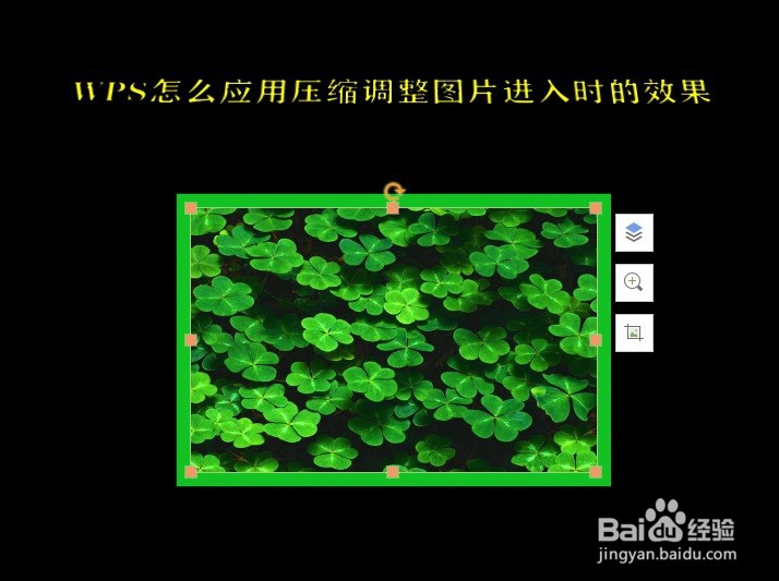 WPS怎么应用压缩调整图片进入时的效果