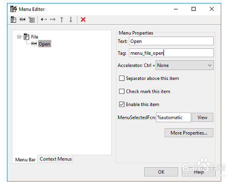为指南应用程序创建菜单