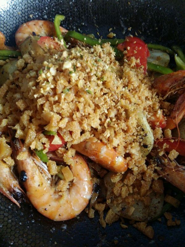 金沙薯饼富贵虾
