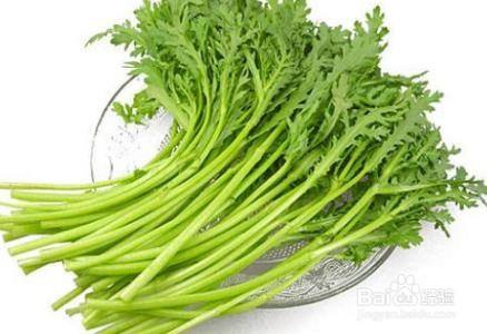 茼蒿素炒香菇 百度经验