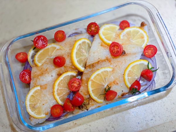 番茄柠檬黄油距比目鱼