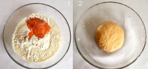 胡萝卜玫瑰花馒头