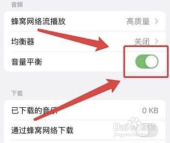 怎样打开苹果音乐音量平衡功能