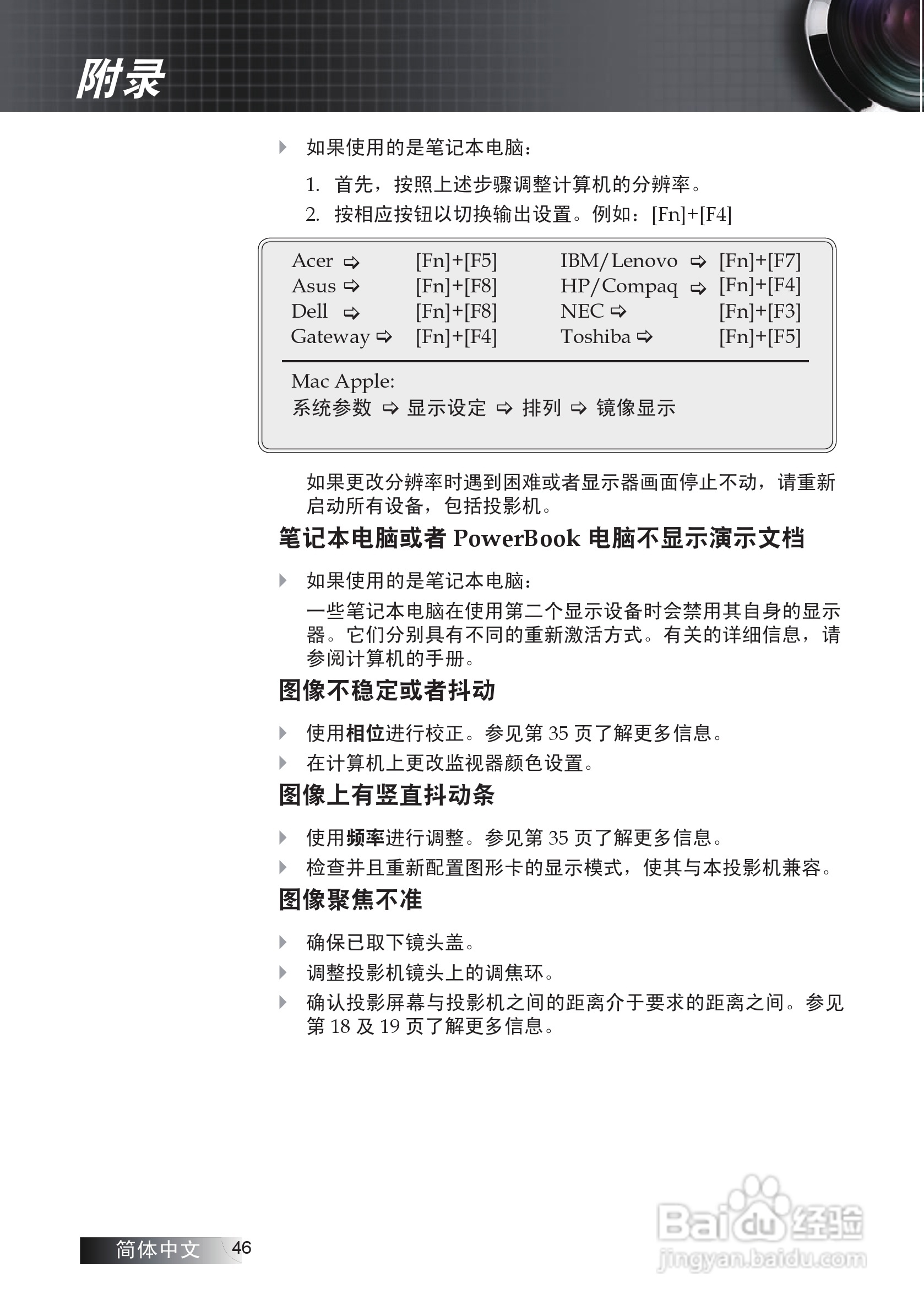 奥图码 ES530投影机说明书:[5]