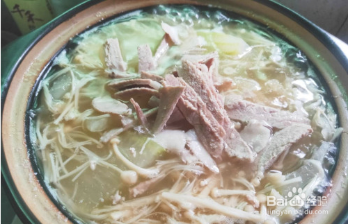 金针菇冬瓜肉片汤怎么做