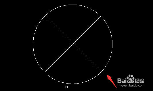 cad中左圆的内接正方形