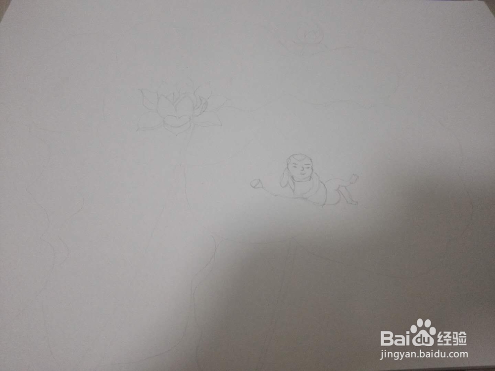 水彩画经验分享之荷花宝宝