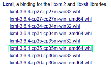 Windows下如何安装python第三方库lxml