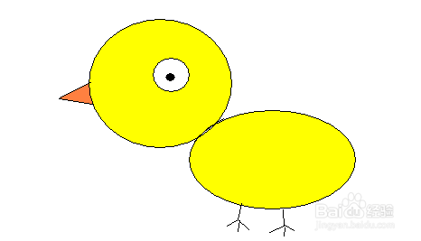 怎么用画图工具画小鸡