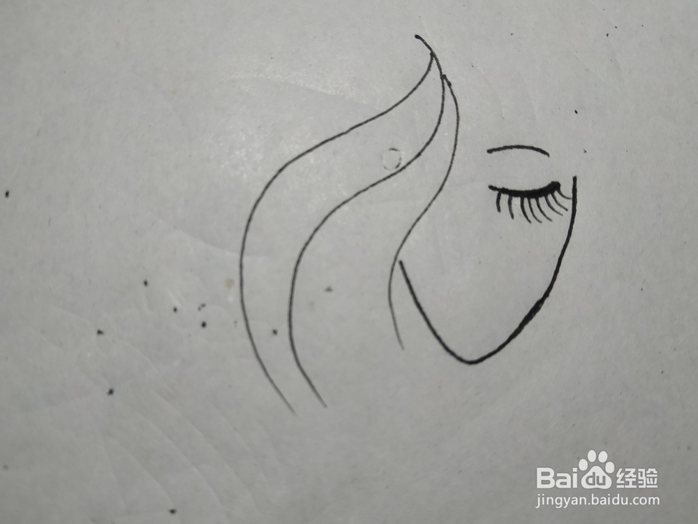 ins女人的简笔画教程