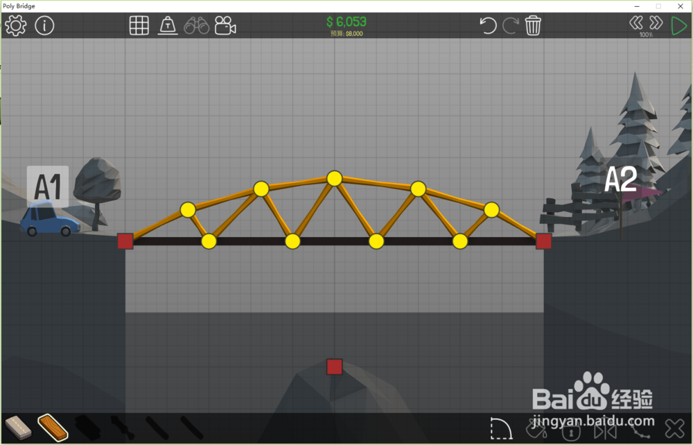 Poly Bridge桥梁构造者1-2关通关攻略