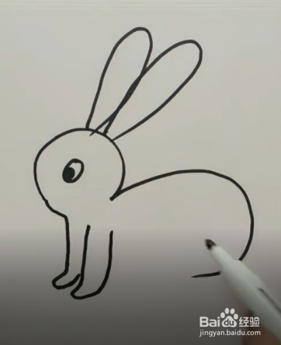 怎样简笔画小白兔子