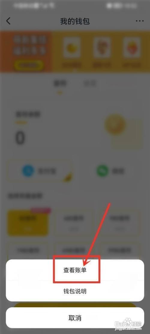 耳萌如何才能查看账单