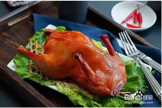 怎么砍切整鸭摆盘