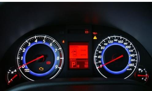 仪表盘上的一个圈圈中间有个p字的符号是什么意思