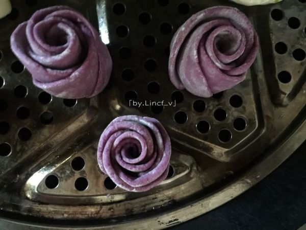 紫薯玫瑰花馒头
