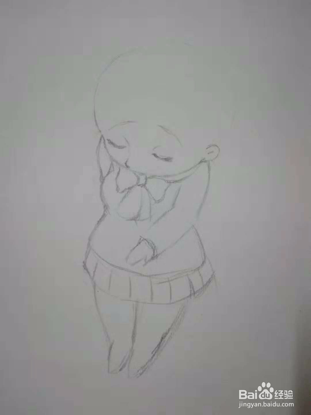 俯视角度漫画人物线稿怎么画