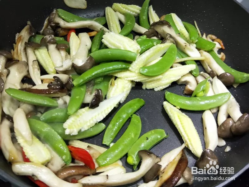 怎样做出家常菜系列之蘑菇炒甜豆