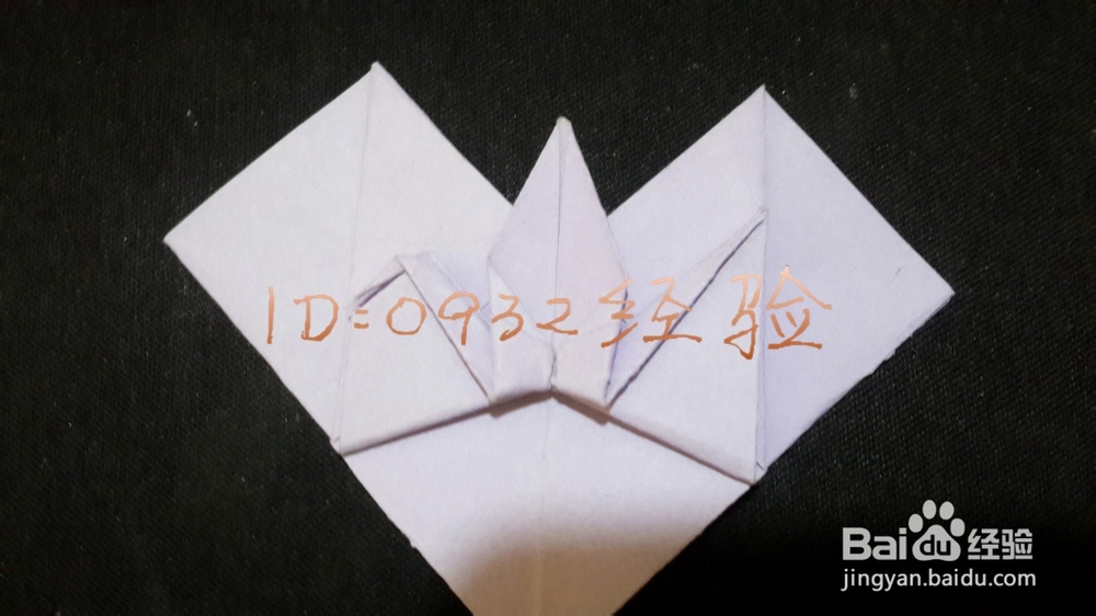折纸制作：[3]心形纸鹤折纸
