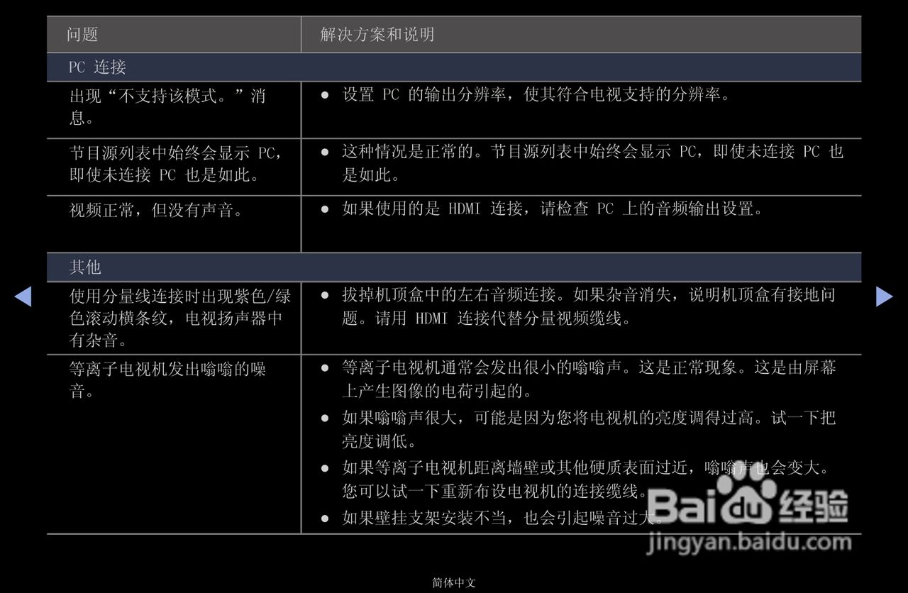 三星PS43D450A2等离子彩电使用说明书:[11]