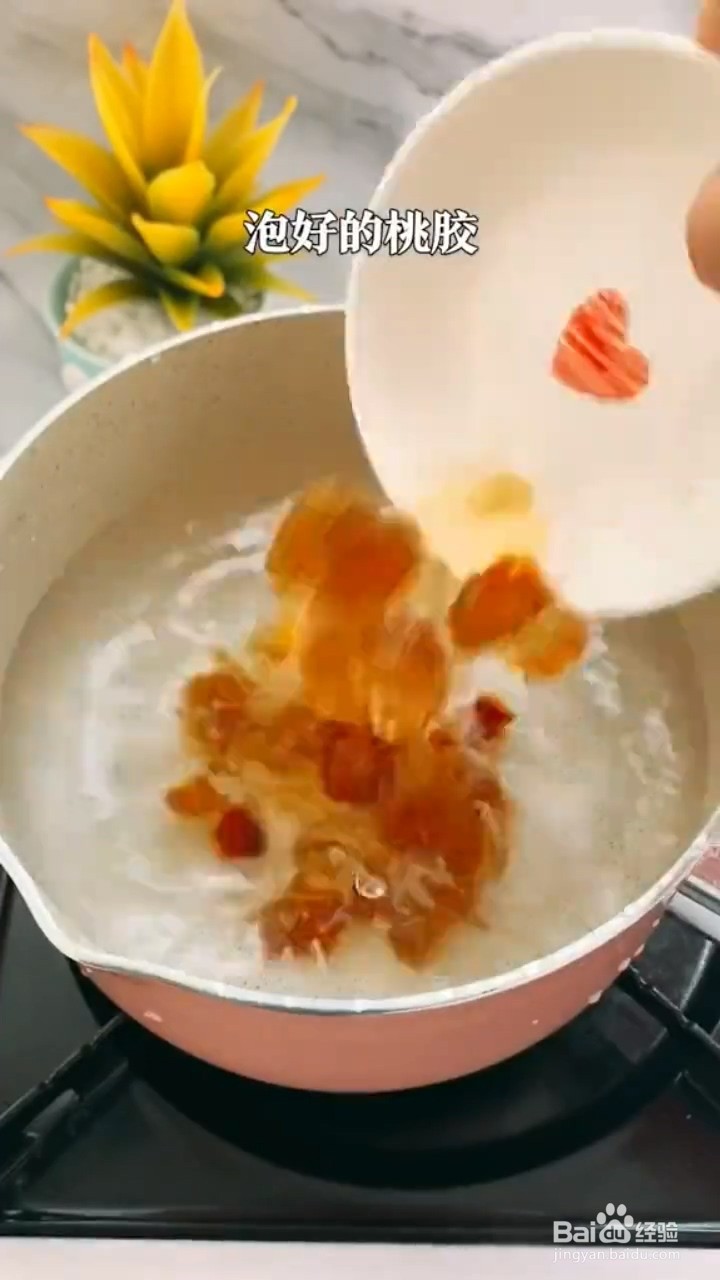 怎么做桃胶木瓜炖奶