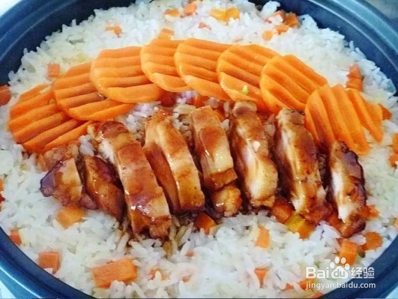 美味的新奥尔良煎鸡肉饭