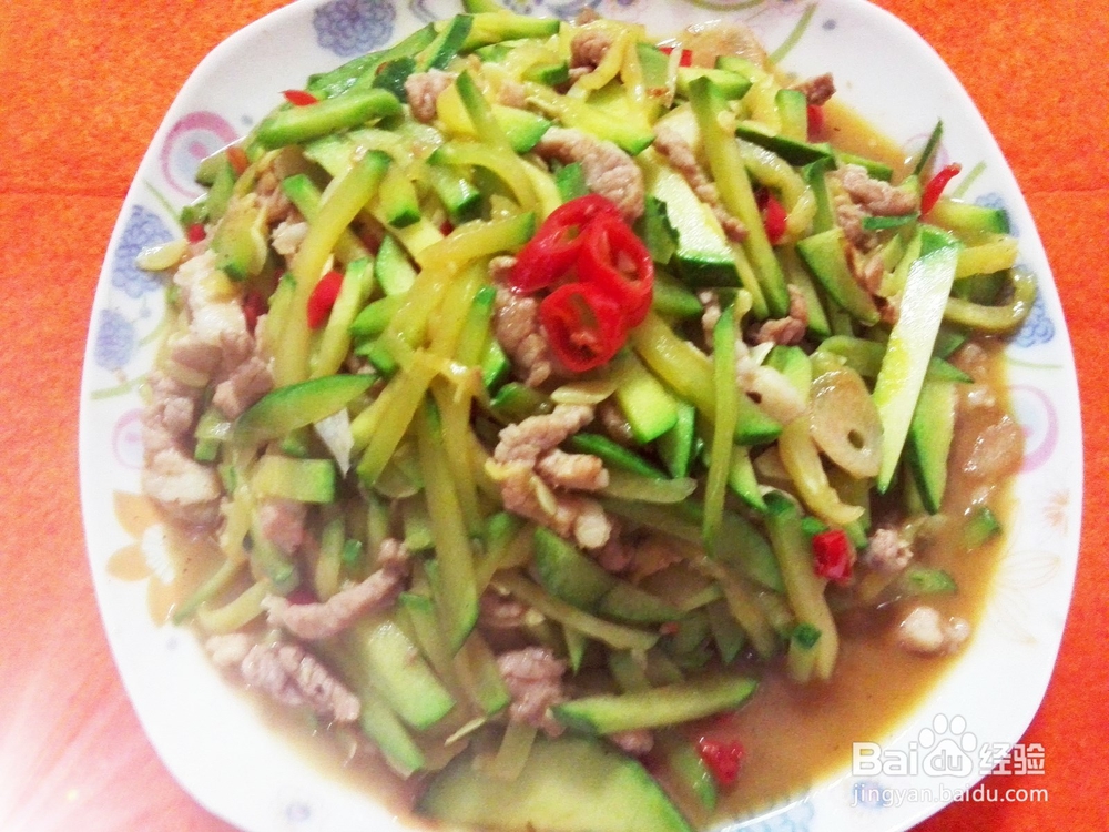 肉丝炒嫩南瓜的做法详解