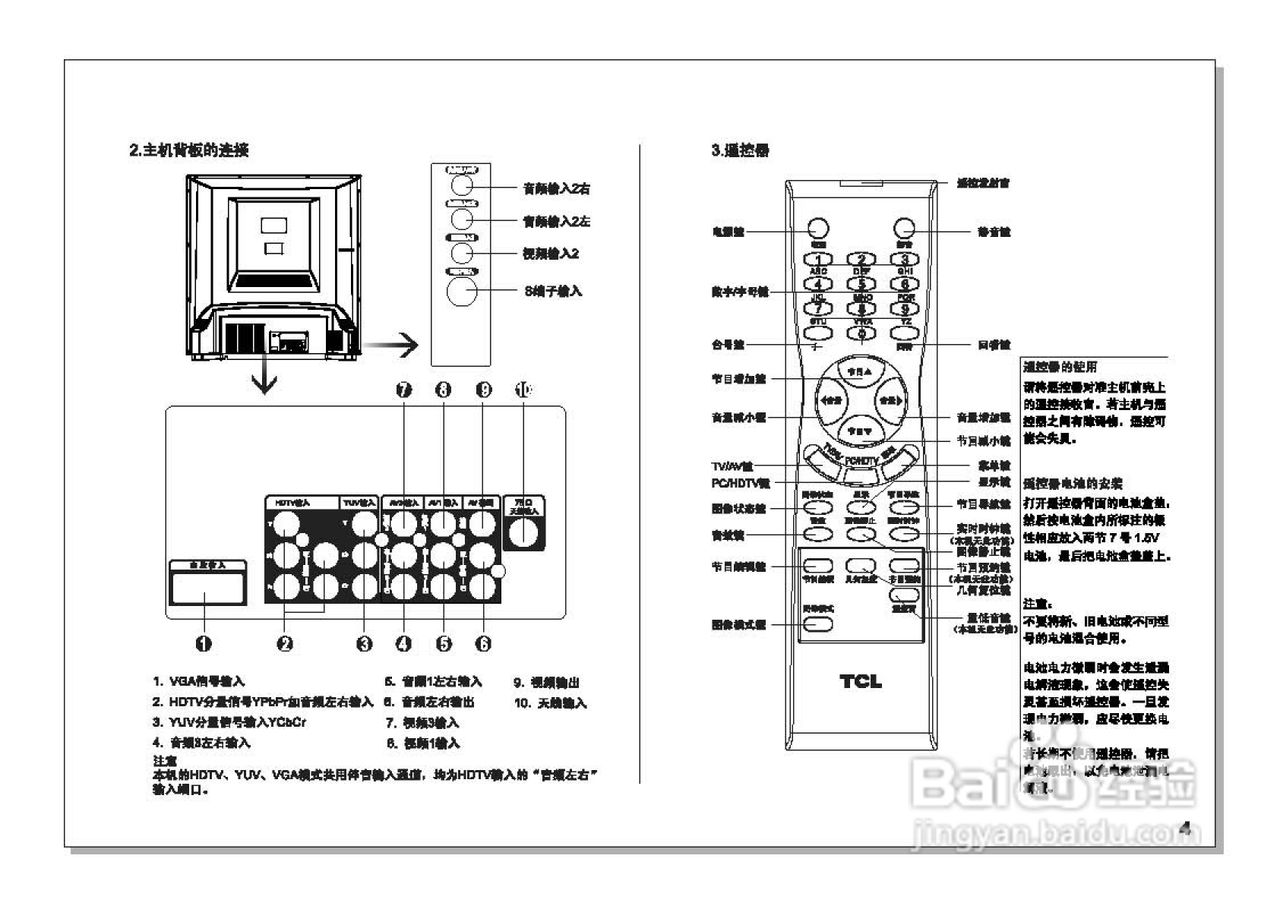 TCL王牌HID34A61H彩电使用说明书