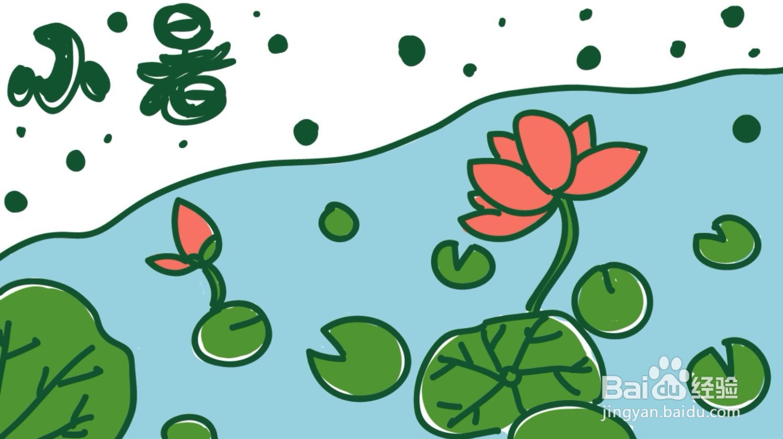 小暑节气简笔画