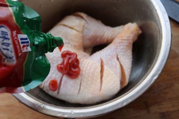 柠香葱油焗鸡腿