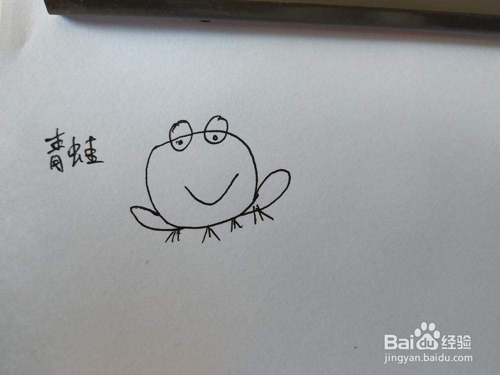 青蛙简笔画怎么画,怎么画卡通的小青蛙