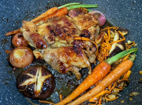 和风清酒照烧鸡腿饭