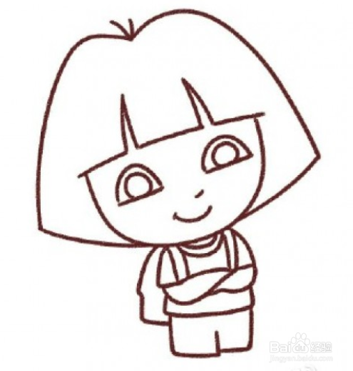 如何画出爱冒险的朵拉？