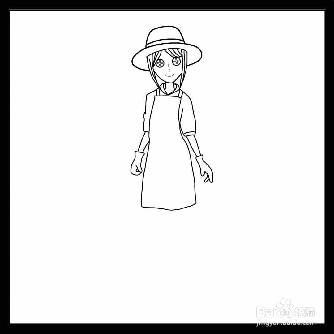 第五人格人物（园丁）简笔画