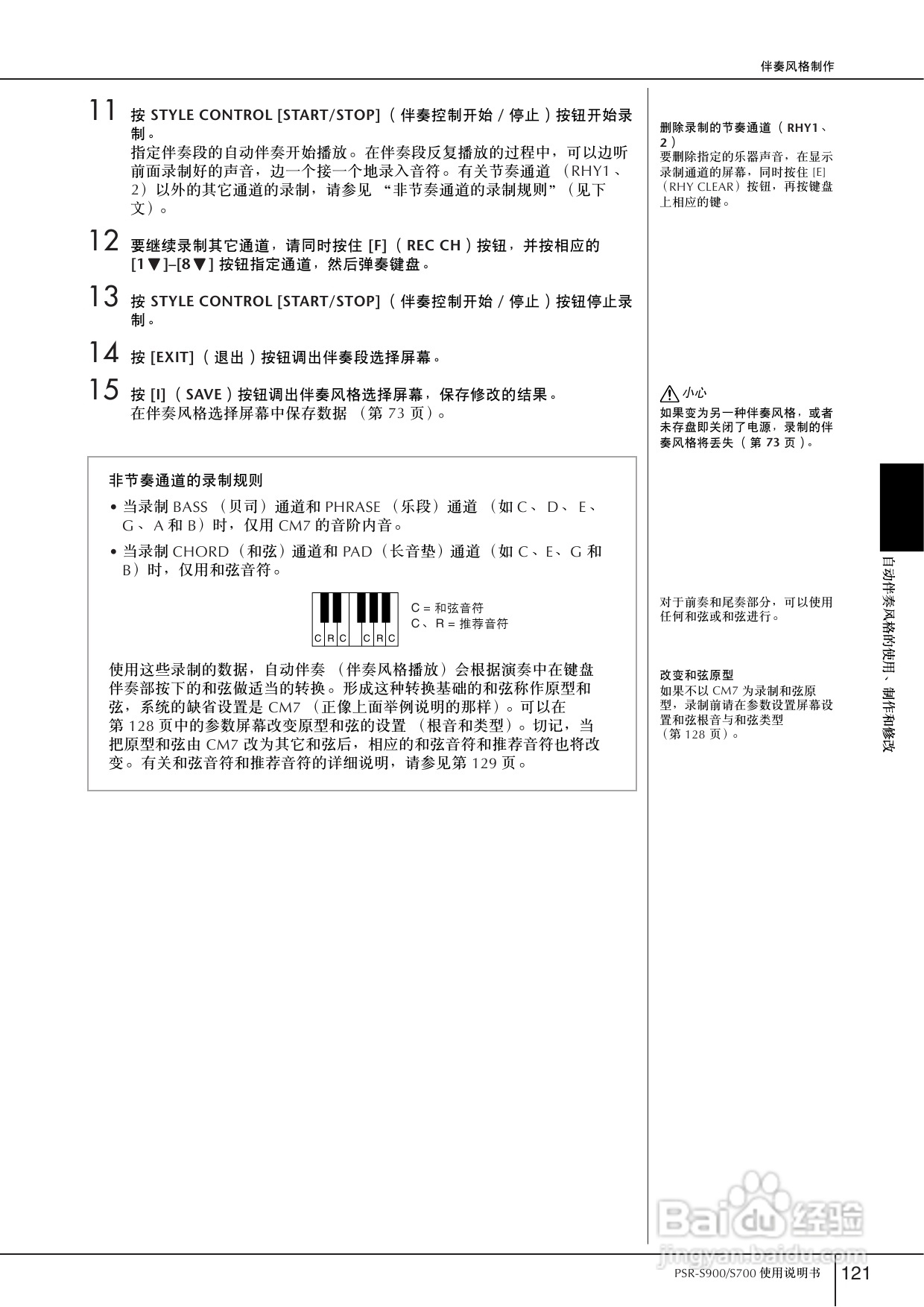 雅马哈PSR-S700电子琴使用说明书:[7]