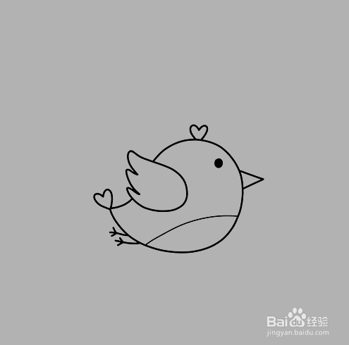 如何手工画飞翔的小鸟简笔画？