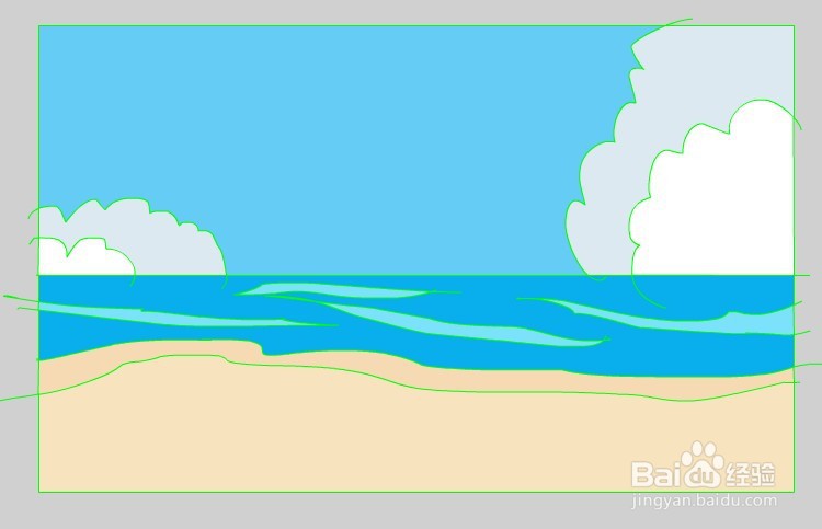 Flash绘制一个夏天的沙滩场景
