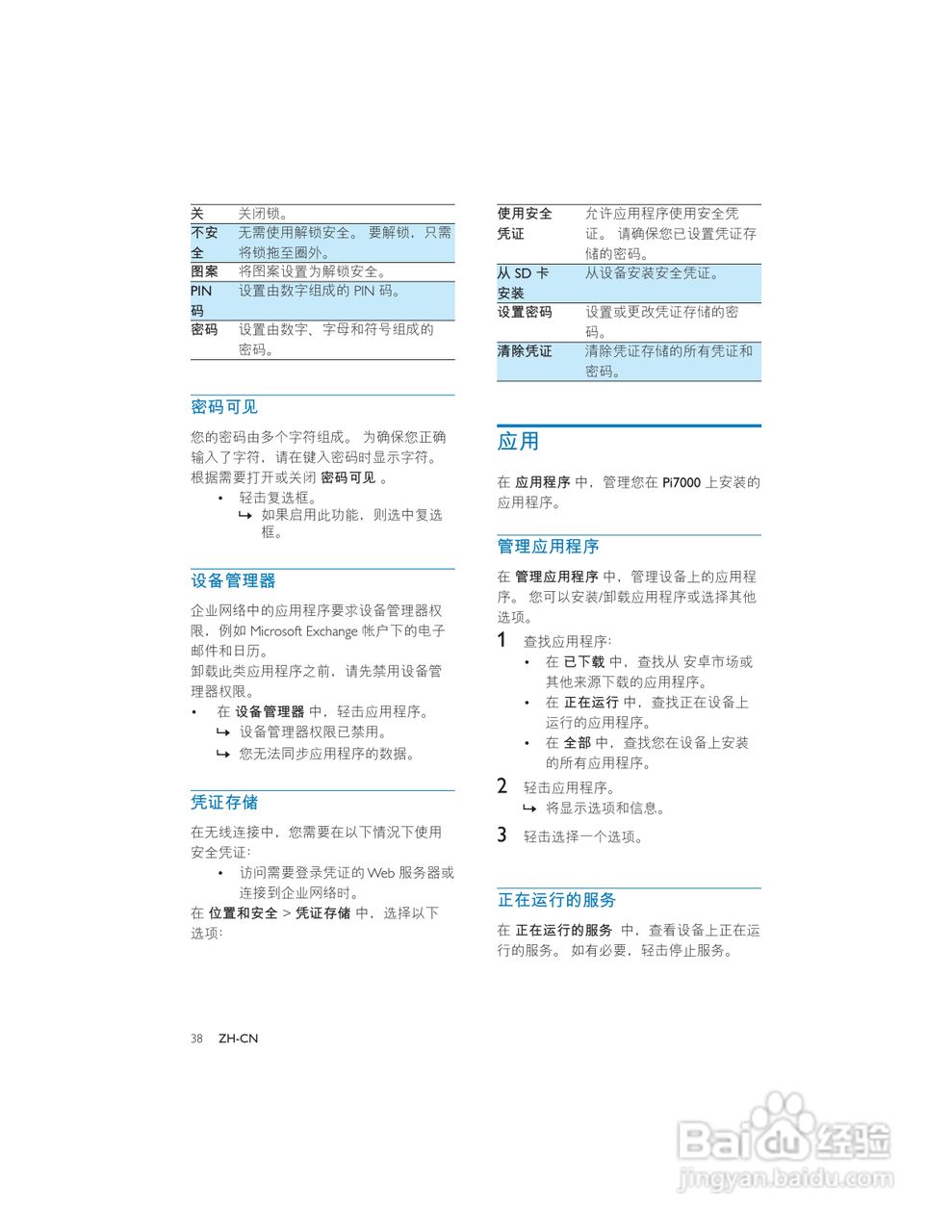 飞利浦PI7000B2/93平板电脑使用说明书:[4]