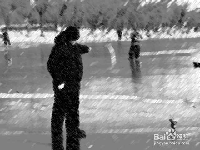 PS怎样把图片制作成粉笔和炭笔素描