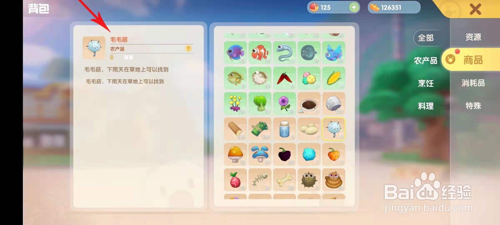 摩尔庄园毛毛菇在哪摘